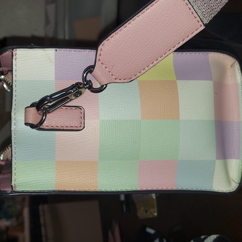 Karl Lagerfeld Crossbody Pastel Checkered Maybelle Bag - Picture 6 of 12